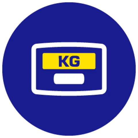 Icon with KG scale